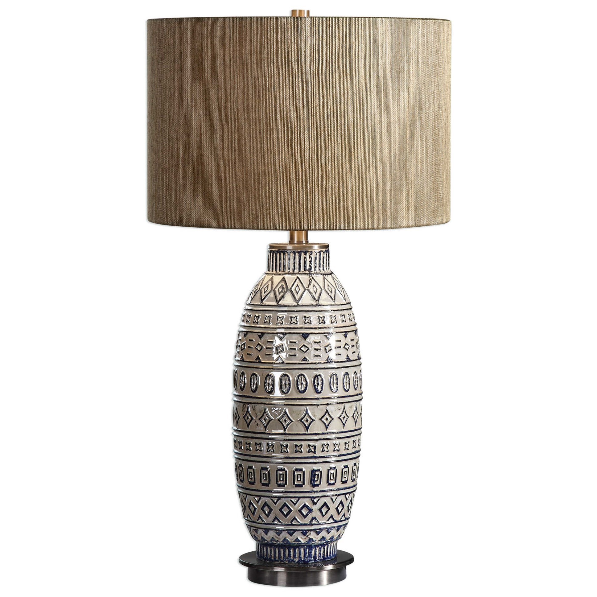 Uttermost Table Lamps 27582 Lokni Aged Ivory Table Lamp Esprit Decor